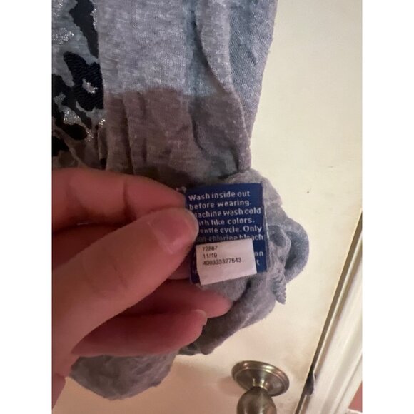 APT.9 XXL Gray Leopard Print T-Shirt With Short Sleeves & Round Neck - Picture 6 of 7